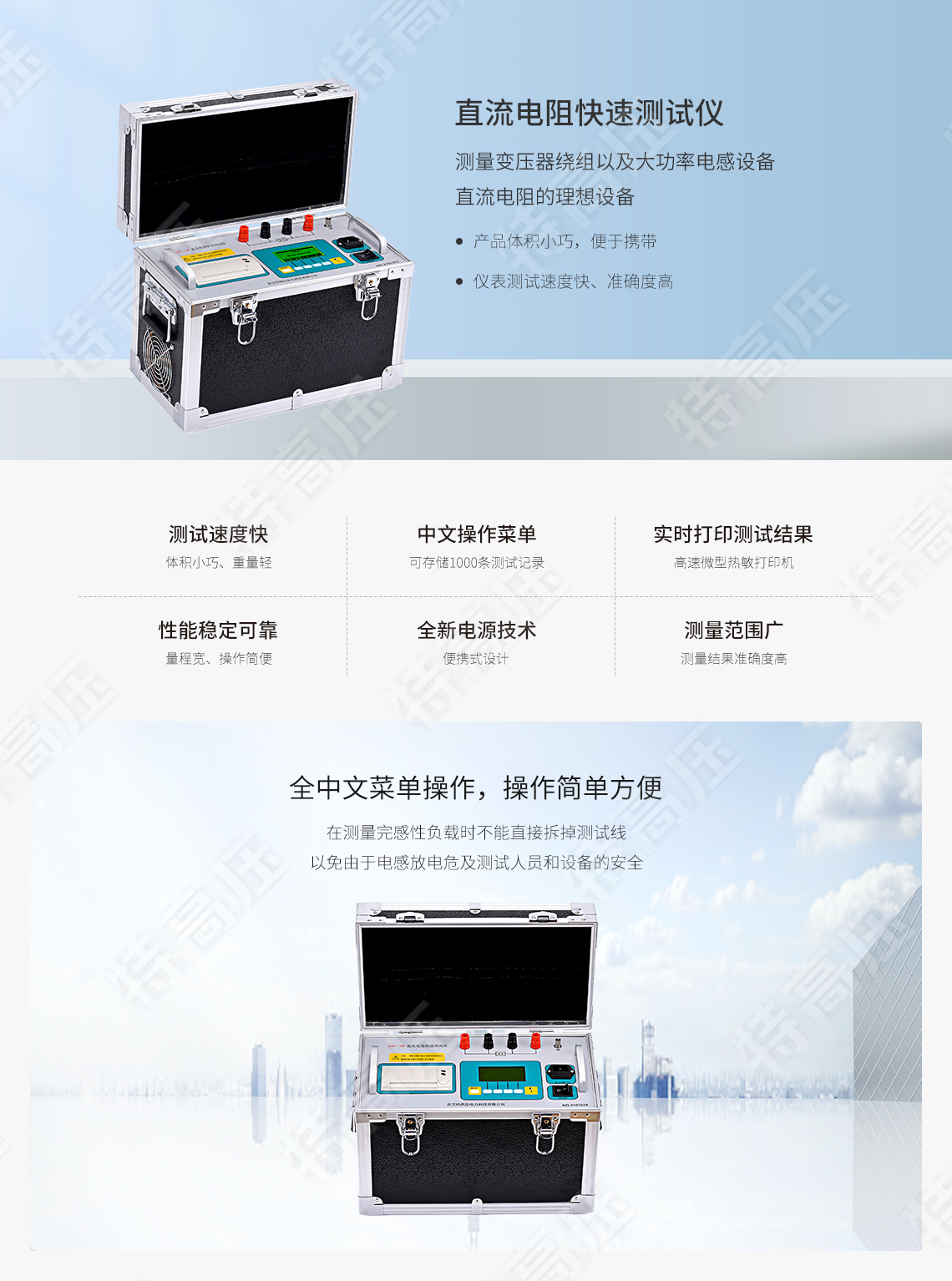 直流電阻快速測試儀(10A)(圖1)